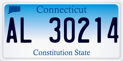 CT license plate AL30214