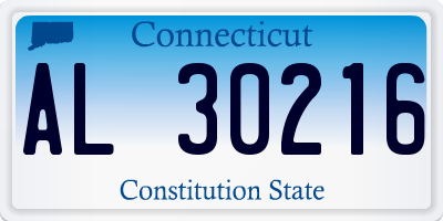 CT license plate AL30216