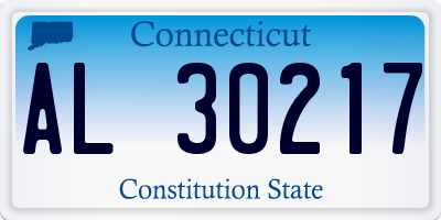 CT license plate AL30217