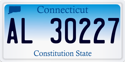 CT license plate AL30227