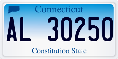 CT license plate AL30250