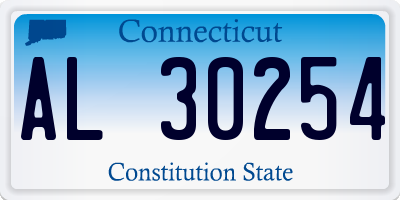 CT license plate AL30254