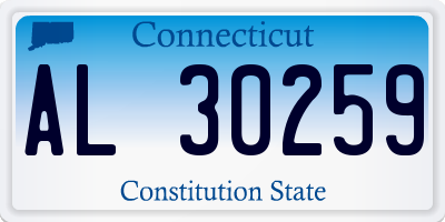 CT license plate AL30259