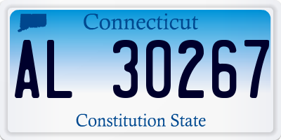 CT license plate AL30267