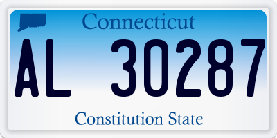 CT license plate AL30287