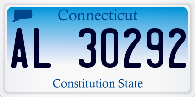 CT license plate AL30292