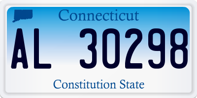 CT license plate AL30298