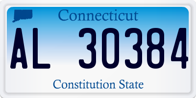 CT license plate AL30384