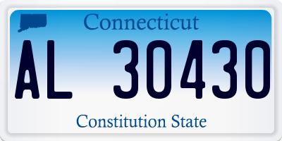 CT license plate AL30430