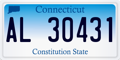 CT license plate AL30431