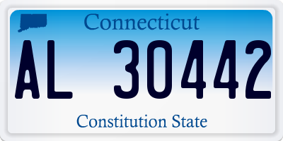 CT license plate AL30442