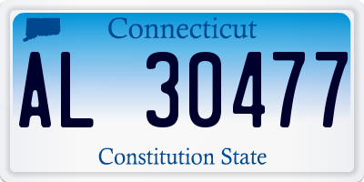 CT license plate AL30477