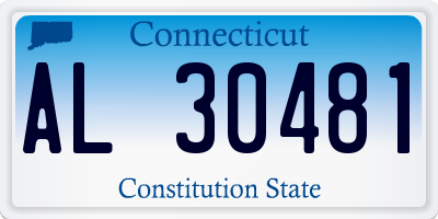 CT license plate AL30481
