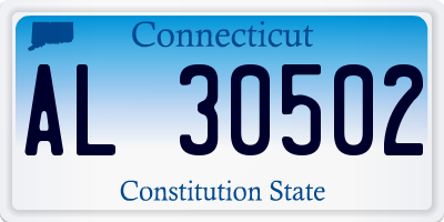 CT license plate AL30502