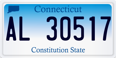 CT license plate AL30517