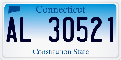 CT license plate AL30521