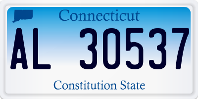 CT license plate AL30537