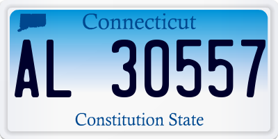 CT license plate AL30557