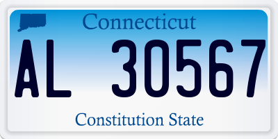 CT license plate AL30567