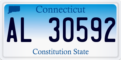CT license plate AL30592
