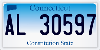 CT license plate AL30597