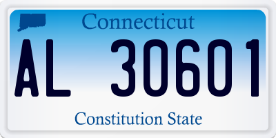 CT license plate AL30601