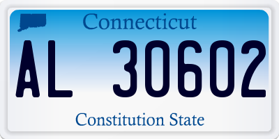 CT license plate AL30602