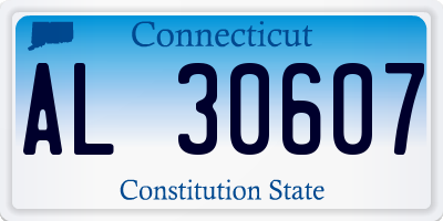 CT license plate AL30607