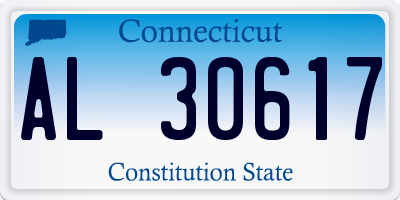 CT license plate AL30617