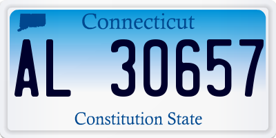 CT license plate AL30657