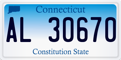 CT license plate AL30670