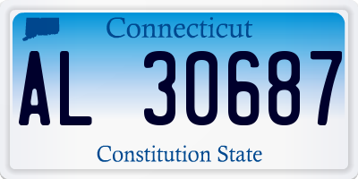 CT license plate AL30687
