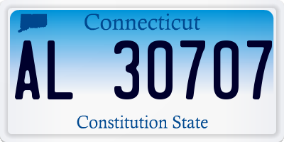 CT license plate AL30707