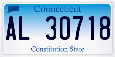 CT license plate AL30718