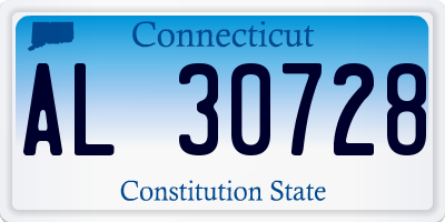 CT license plate AL30728