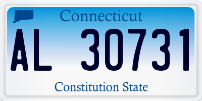 CT license plate AL30731