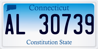 CT license plate AL30739