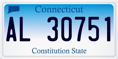 CT license plate AL30751