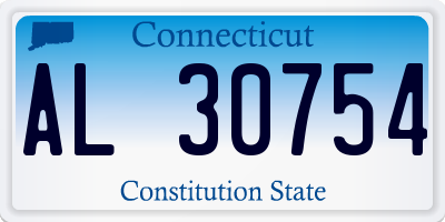 CT license plate AL30754