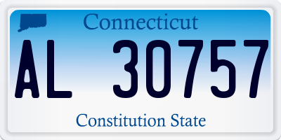 CT license plate AL30757
