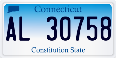 CT license plate AL30758