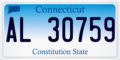 CT license plate AL30759