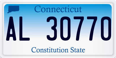CT license plate AL30770