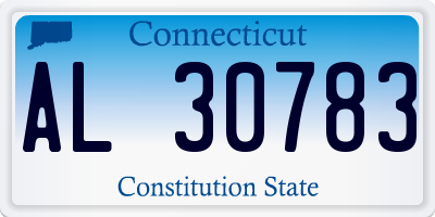 CT license plate AL30783