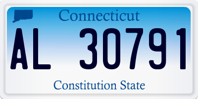 CT license plate AL30791