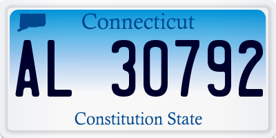 CT license plate AL30792
