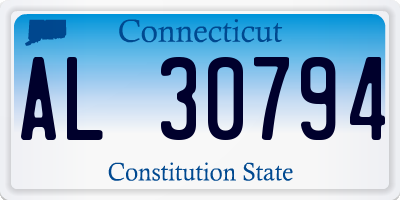 CT license plate AL30794