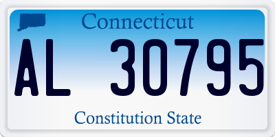 CT license plate AL30795