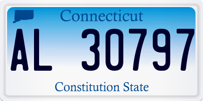 CT license plate AL30797