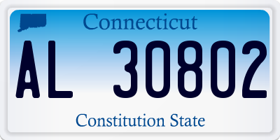 CT license plate AL30802